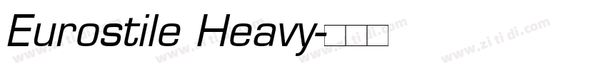 Eurostile Heavy字体转换